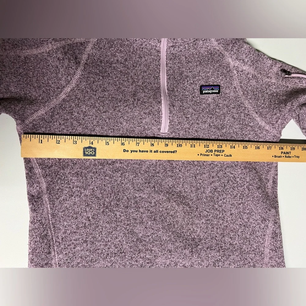 Patagonia Better Sweater 1/4 Zip Girls XXL 16-18 Purple - Picture 9 of 9